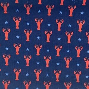 New Emma & Mila 18" X 21" Summer Lobsters Cotton Fat Quarter FQ Quilting Fabric